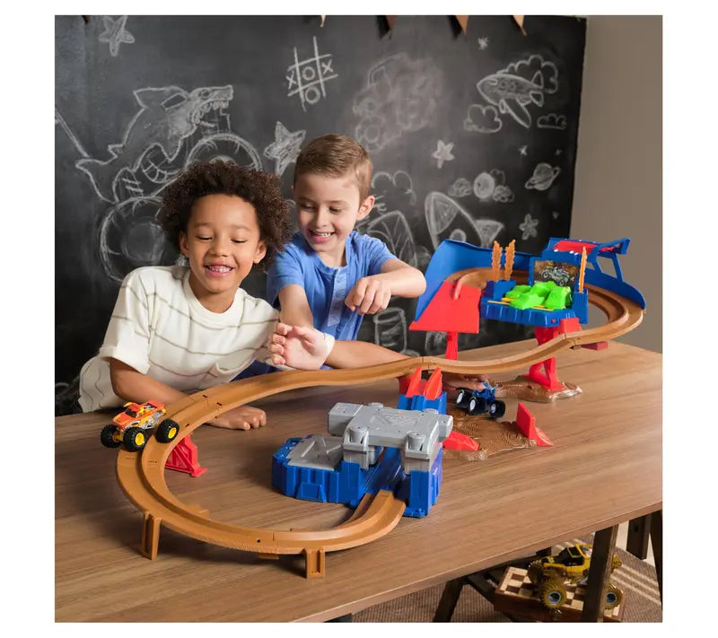 Monster Jam Trucks Racing Playset