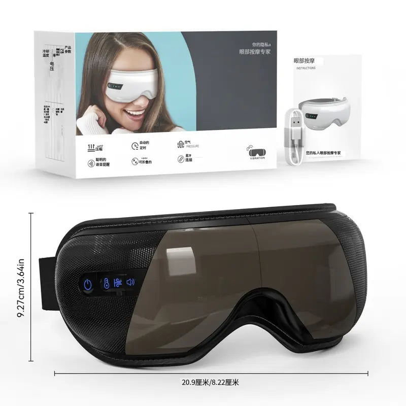 Heated Eye Mask Massager for Relaxation & Sleep& Music