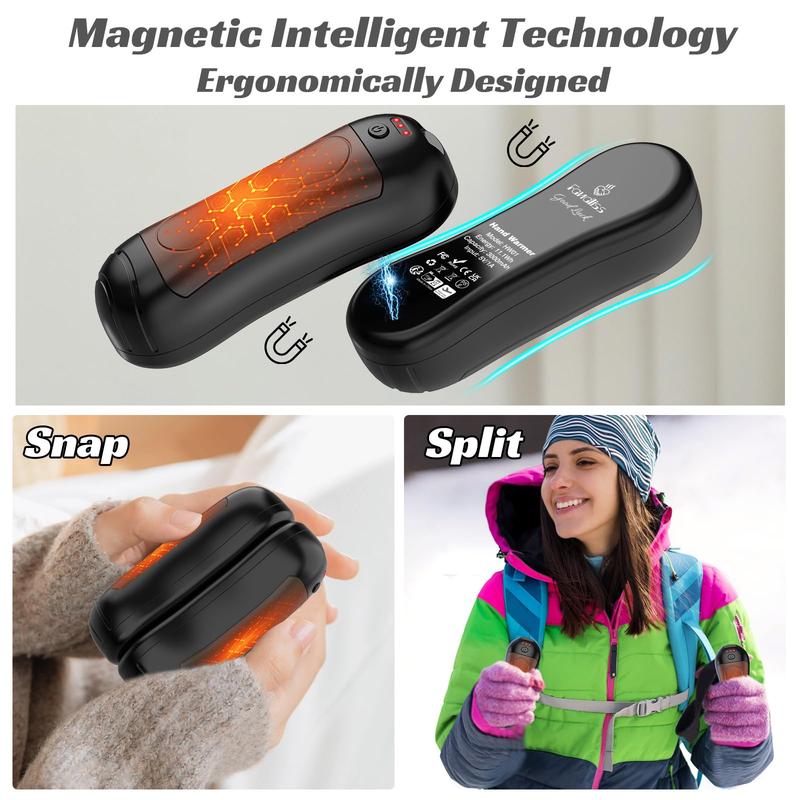 FANDLISS Rechargeable Hand Warmers 6000mAh – 2 Pack