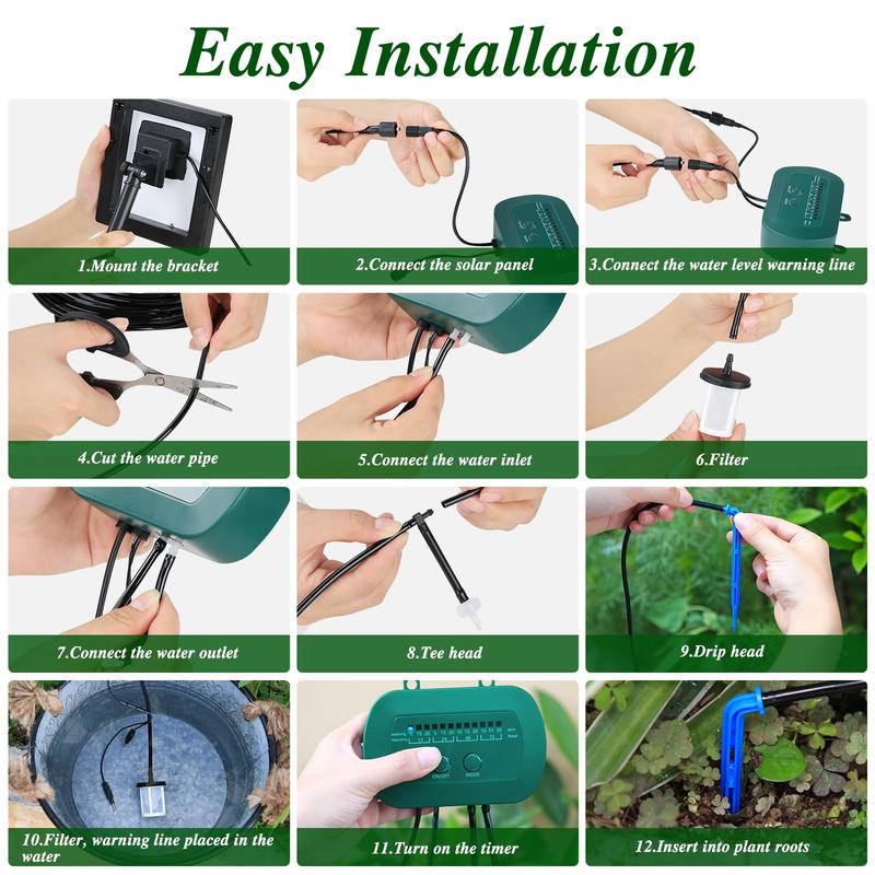 AnseTo Solar Automatic Watering System for Garden