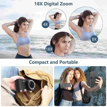 4K Digital Camera with Flip Screen for Vlogging