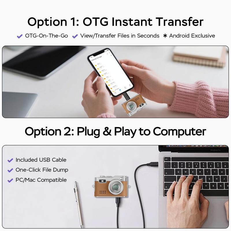 HOTU Mini Leather Keychain Digital Camera 1080P