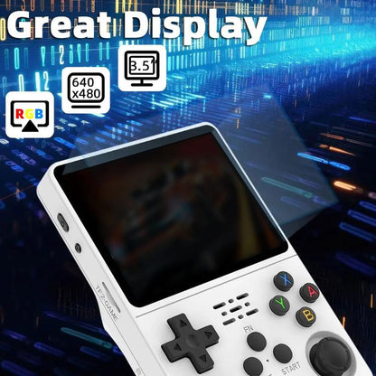 R36S Linux Retro Gaming Console with 3000mAh Battery