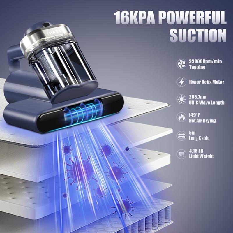 Teant Bed Vacuum with Hot Air & UV Sterilization