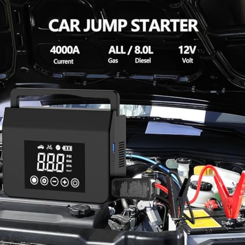 Hieha 4000A Portable Car Jump Starter with Air Compressor