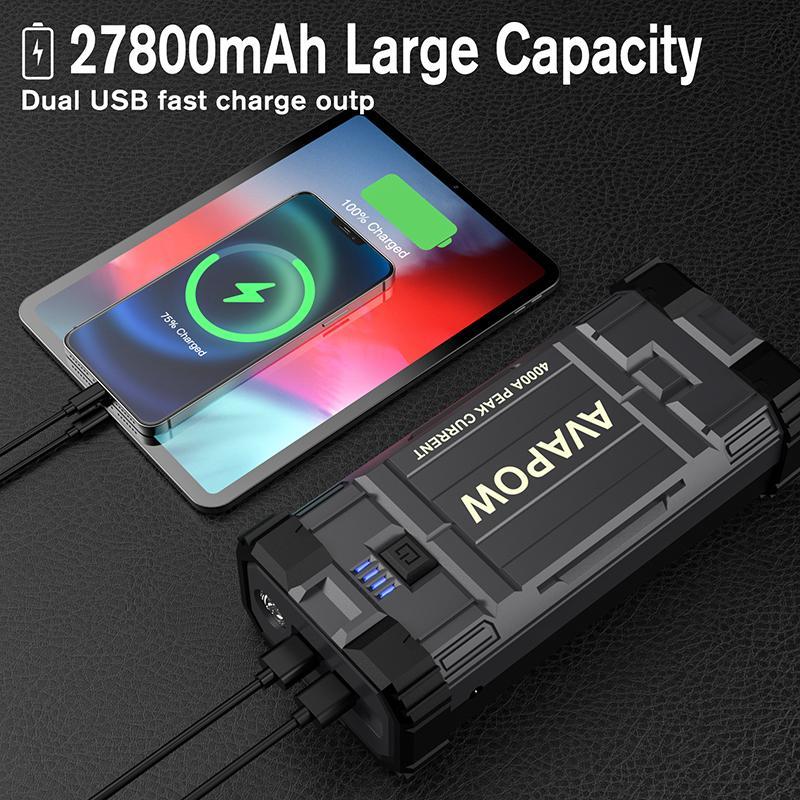 AVAPOW 12V Jump Starter for Gas & Diesel Engines