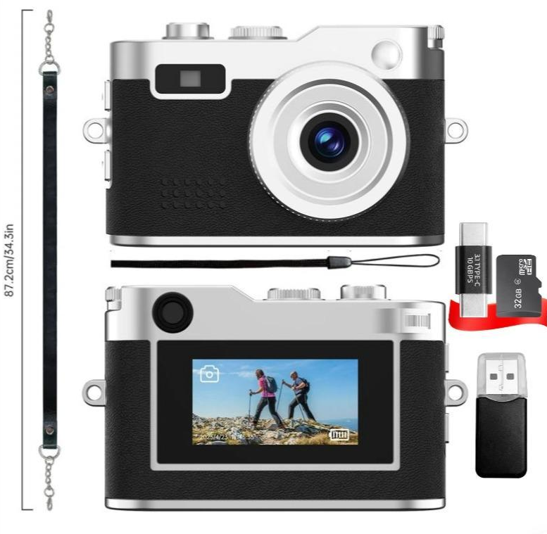 HOTU Mini Leather Keychain Digital Camera 1080P